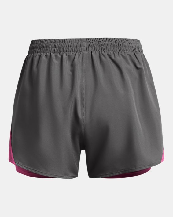 Women's UA Fly-By 2-in-1 Shorts in Gray image number 5